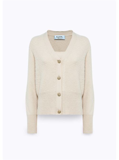 Cardigan e top in filato effetto pelliccia BLUGIRL BLUMARINE | RF5235MA39R/10110